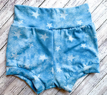 Cargar imagen en el visor de la galería, Light Blue Stars Bummies/Boy Shorts
