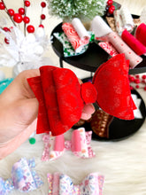 Load image into Gallery viewer, Faux Leather Winter/Holiday Bows
