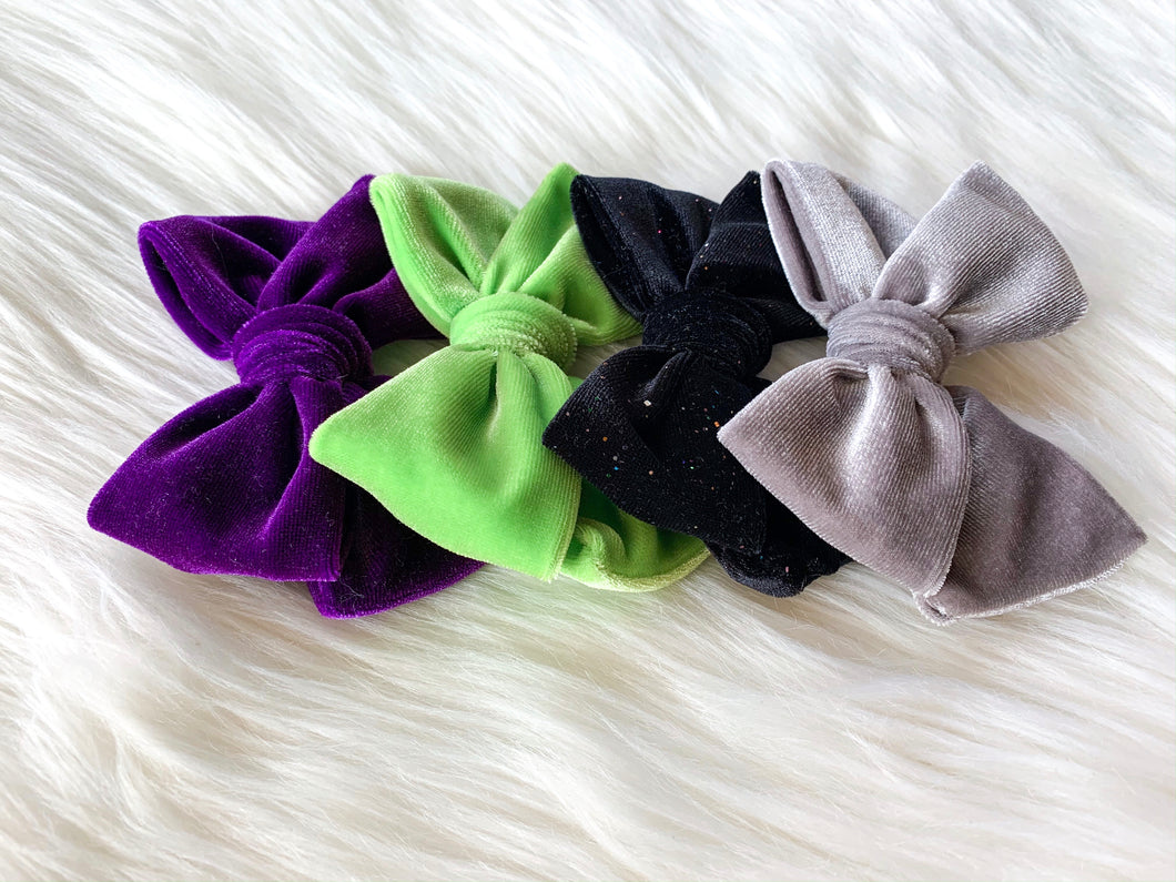 Purple, Green, Raven, Fog Velvets